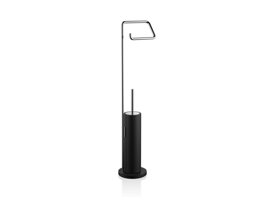 Toilet brush set Stone SBK - Black matt / Chrome