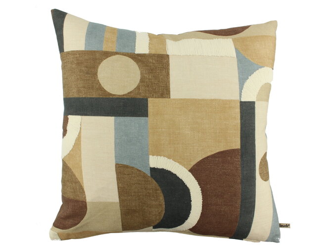 Coussin Parodie Blue/Camel