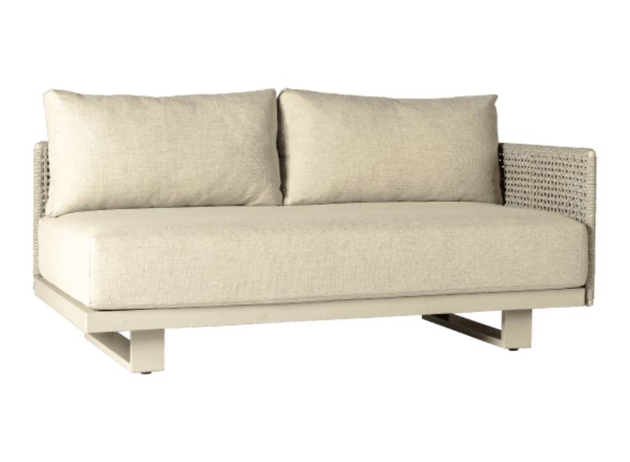 Causeuse 'Volterra' Gauche  - White Taupe
