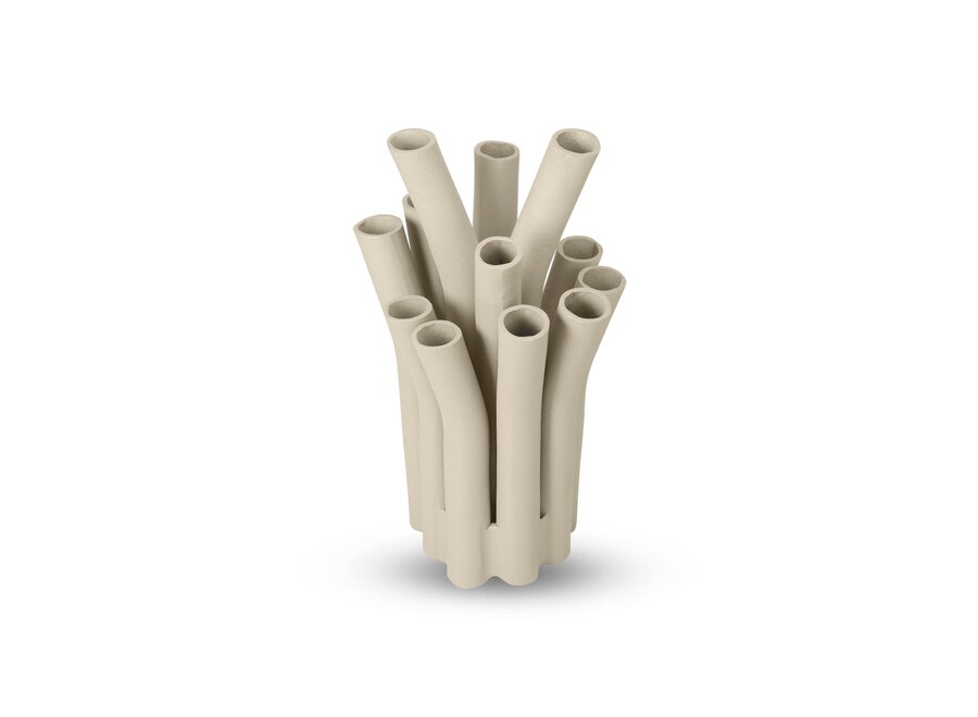 Hornvase '12 Mund' Sand