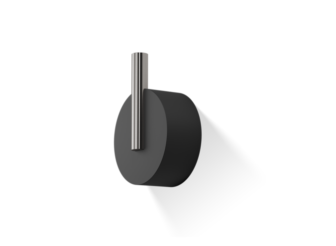 Wandhaak Stone - Small -Black / Stainless Steel matt