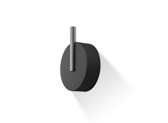 Wandhaak Stone - Large -  Black / Stainless Steel matt