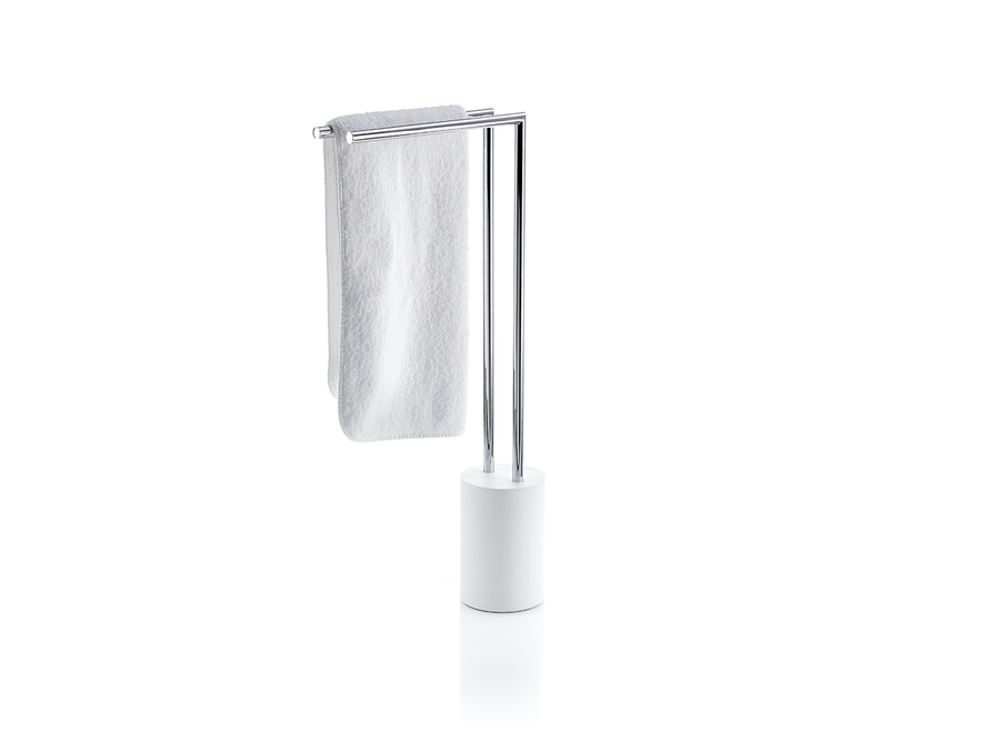 Handdoekrek 'Stone' - HT2 - White / chrome