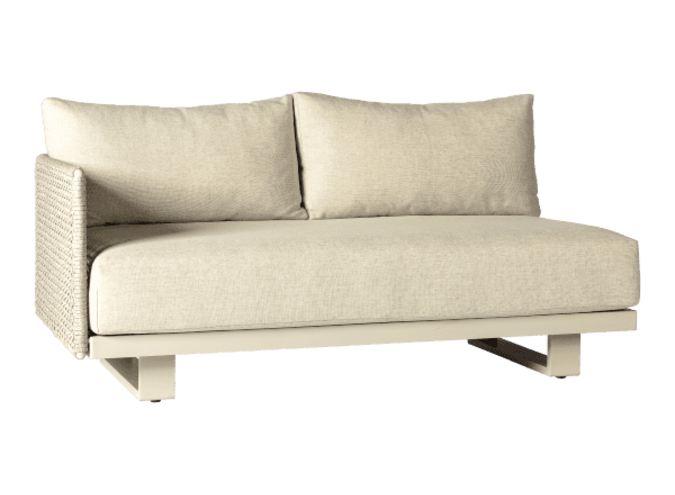 Causeuse 'Volterra' Droite - White Taupe