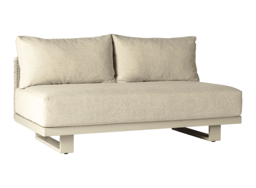 Loveseat 'Volterra' Without Armrest - White Taupe