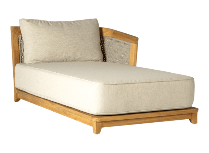 Chaise longue 'Horizon' Left - Natural Beige