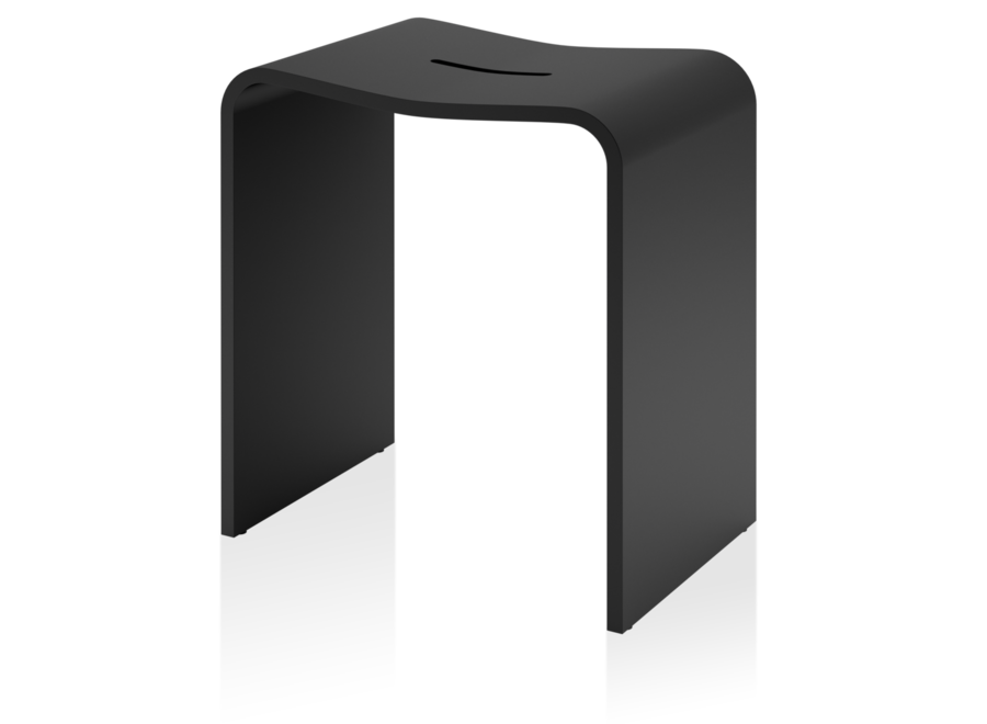 tabouret de douche 'Stone' - Black matt