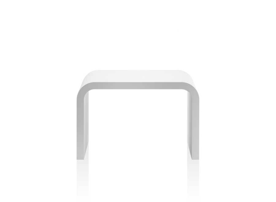 Footstool Stone - White matt