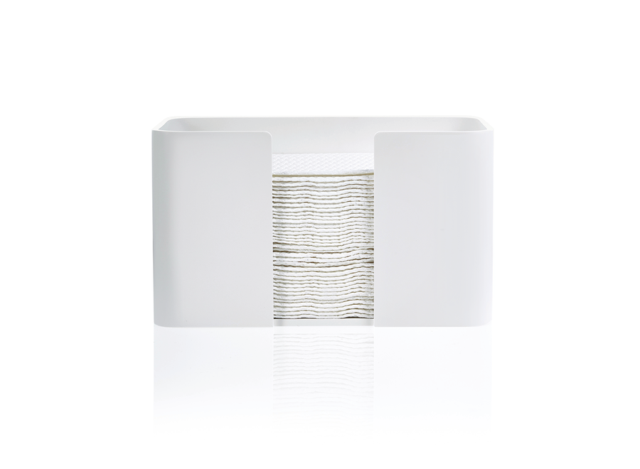 Guest towel holder 'Stone' - White matt