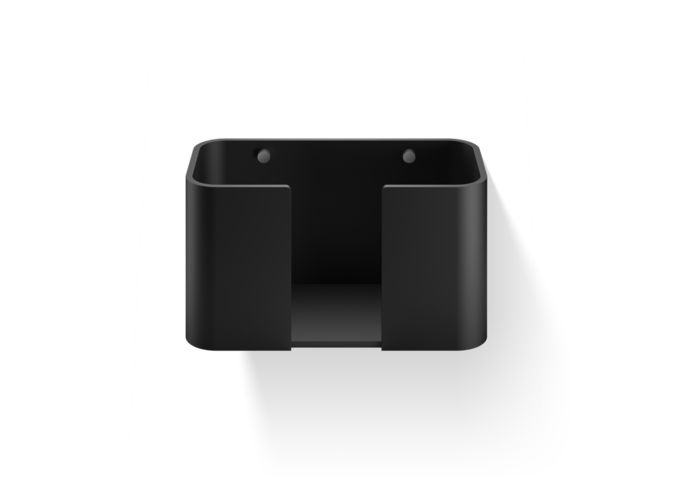 Guest towel holder Stone - Wall mounted - Black matt / Chrome
