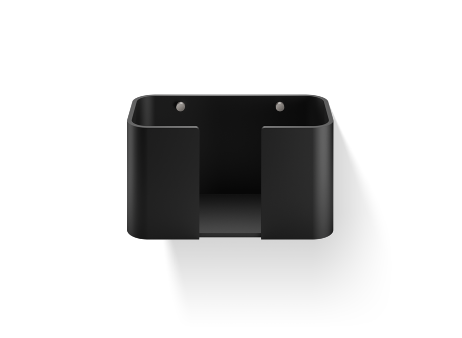 Gastendoekhouder 'Stone'  - Wandbevestiging - Black / Stainless Steel matt