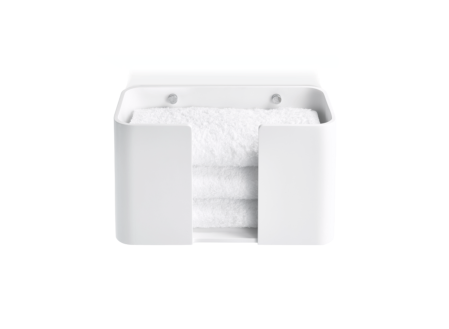 Gastendoekhouder 'Stone'  - Wandbevestiging - White / chrome