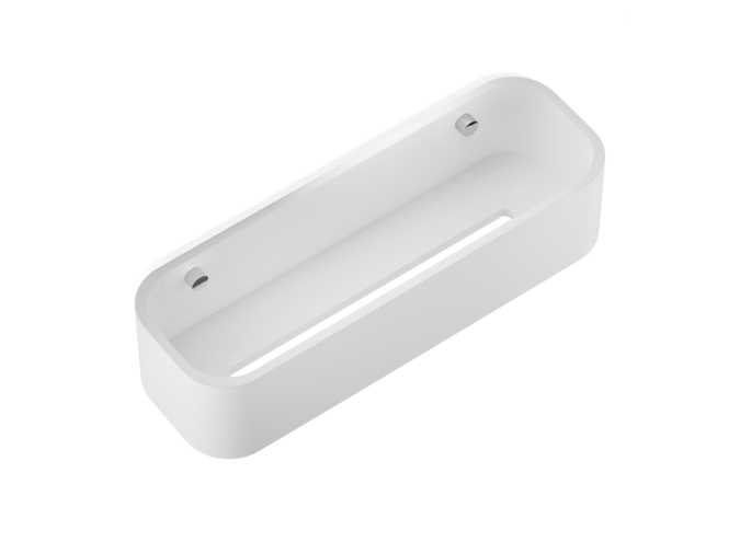 Shower basket Stone - Wall mounted - White / chrome