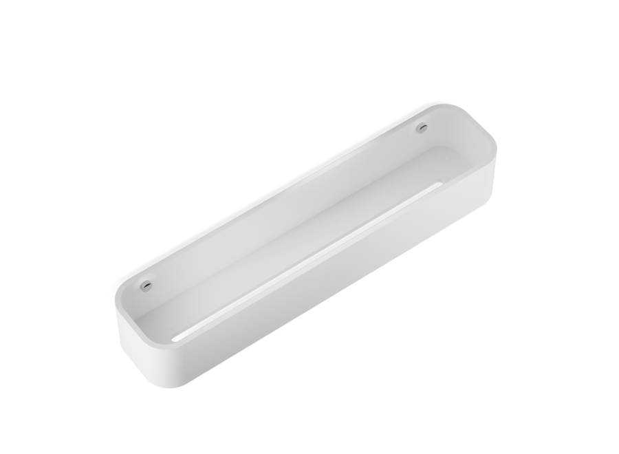 Shower basket 'Stone' - Wall mounted - White / chrome