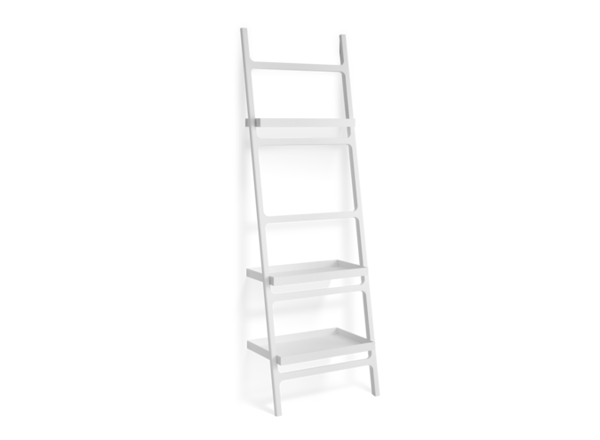 Handdoek ladder met planken Stone- Wandbevestiging - White matt