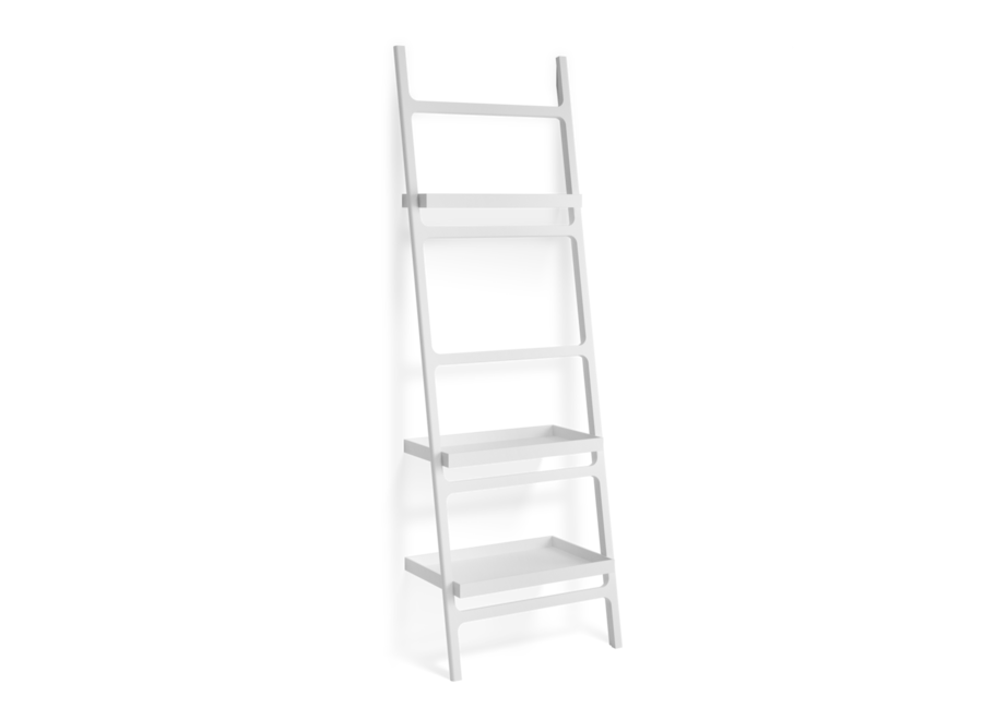 Handdoek ladder met planken 'Stone'  - Wandbevestiging - White matt