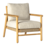 Low dining chair 'Lorenza' - Sand