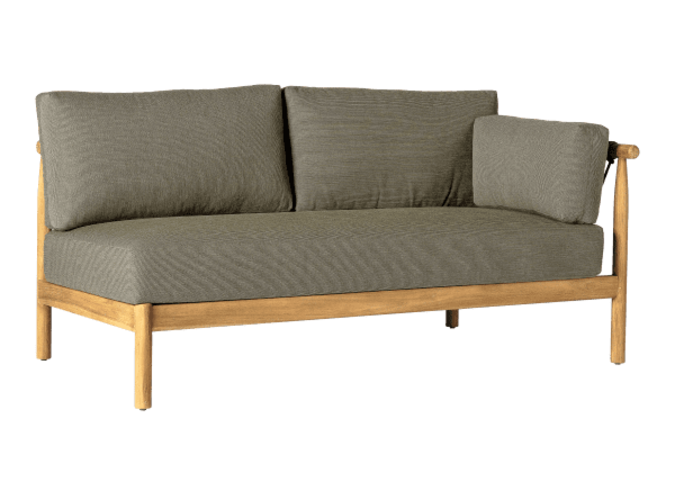 Loungebank 'Valente' Left - Forest Green