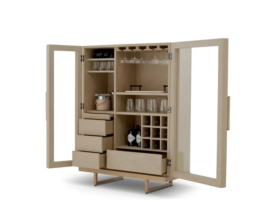 Bar Cabinet 'Connaught' - Washed Oak
