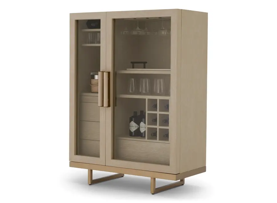 Bar Cabinet 'Connaught' - Washed Oak