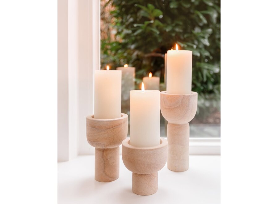 Candlestick 'Nyborg' S - smoke