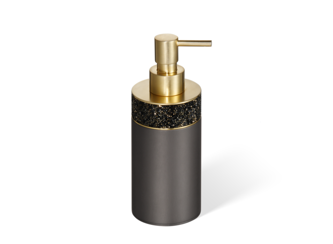 Zeepdispenser Rocks - Dark metal matt / Gold matt