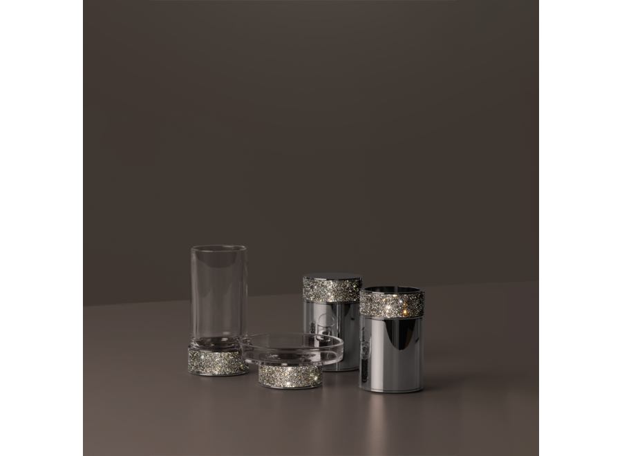 Aufbewahrungsbox mit Deckel 'Rocks' -  Chrome