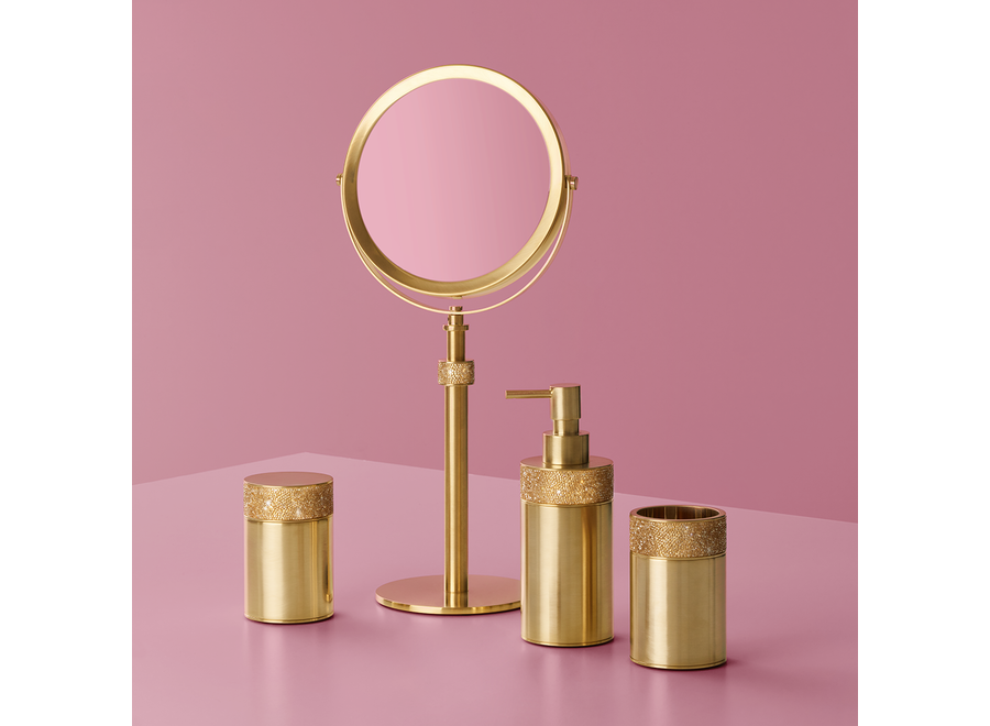 Kosmetikspiegel 'Rocks' - Gold matt