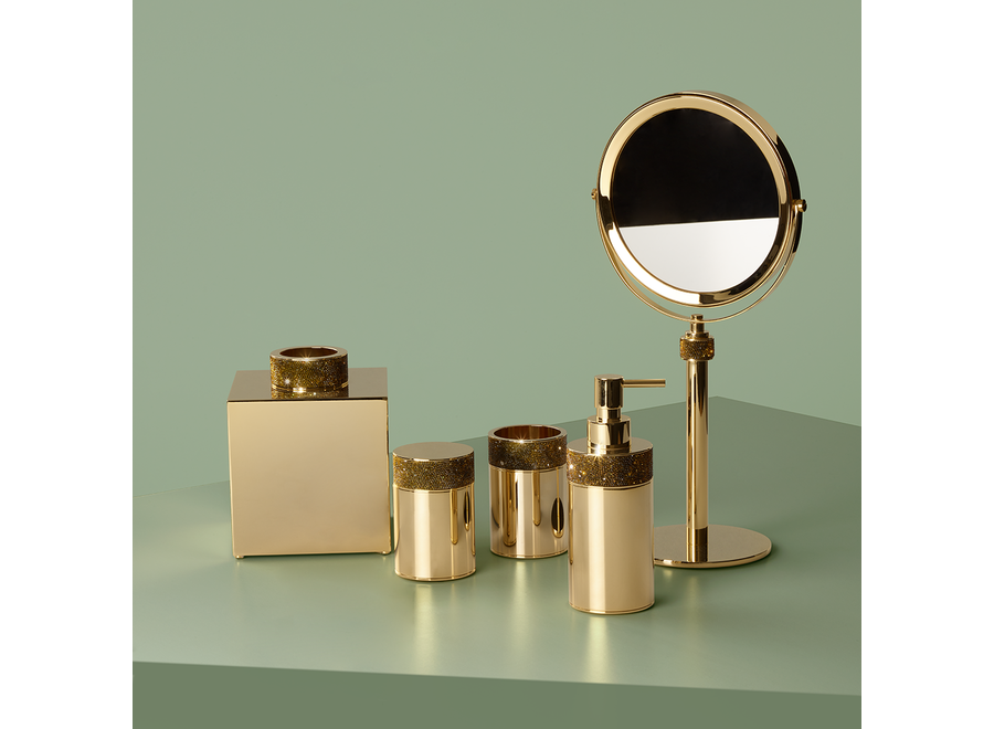 Kosmetikspiegel 'Rocks' - Gold