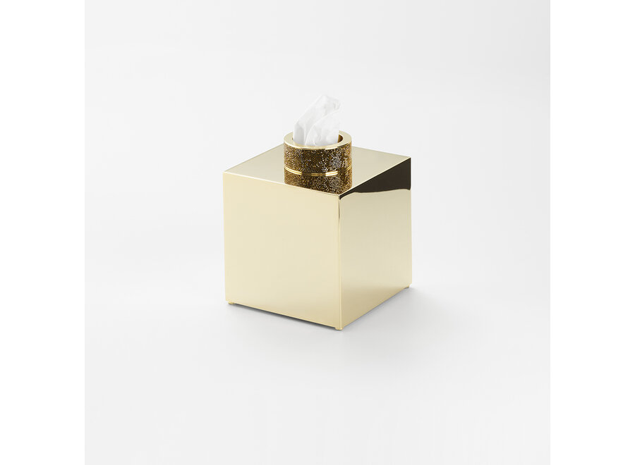 Tissue box 'Rocks' - Gold