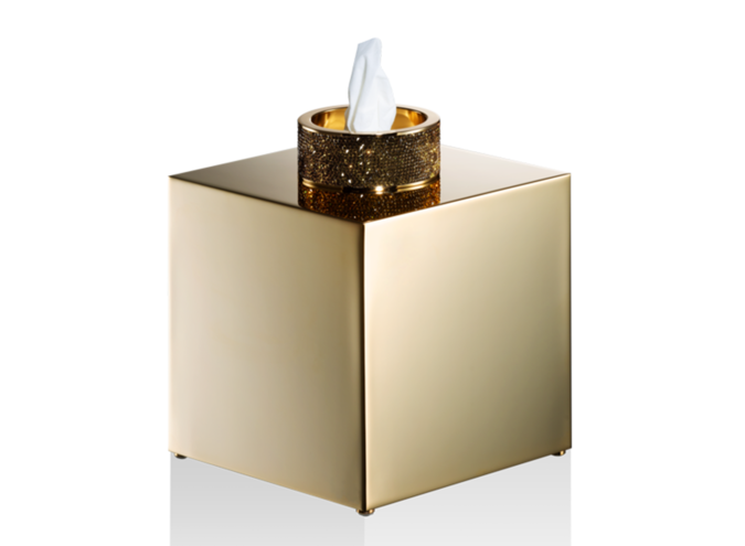 Tissue box Rocks - Gold