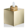 Tissue box 'Rocks' - Gold matt