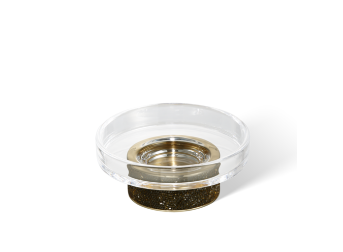 Porte-savon Rocks - Gold / Clear Glass