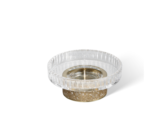 Porte-savon Rocks - Gold matt / Cut Glass
