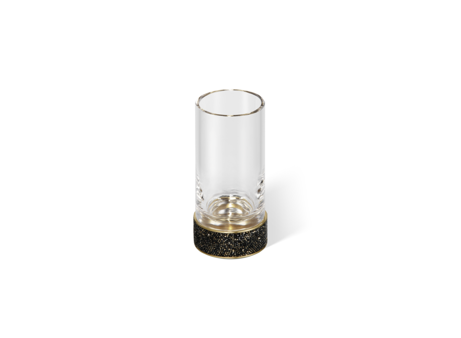 Beker 'Rocks' - Dark metal Matt / Clear Glass