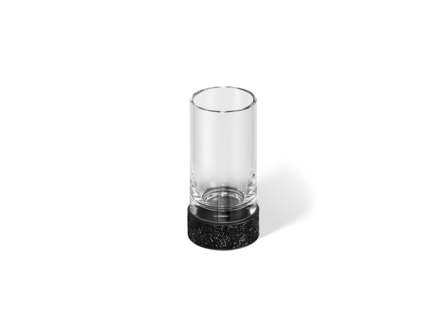 Beker 'Rocks' - Black Matt / Clear Glass