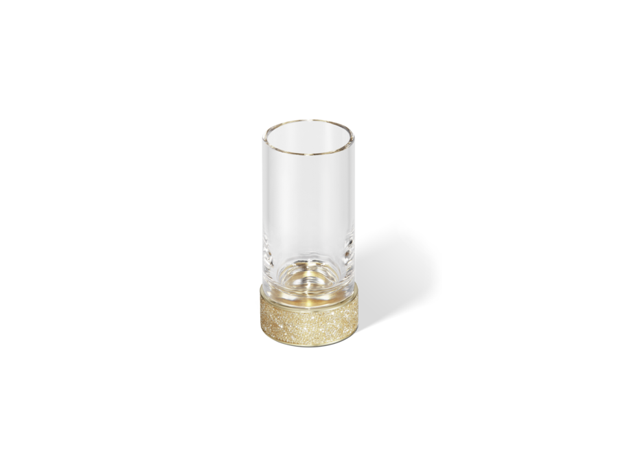 Beker 'Rocks' - Gold Matt / Clear Glass
