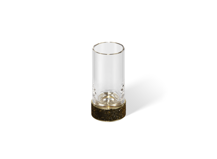 Beker 'Rocks' - Gold / Clear Glass