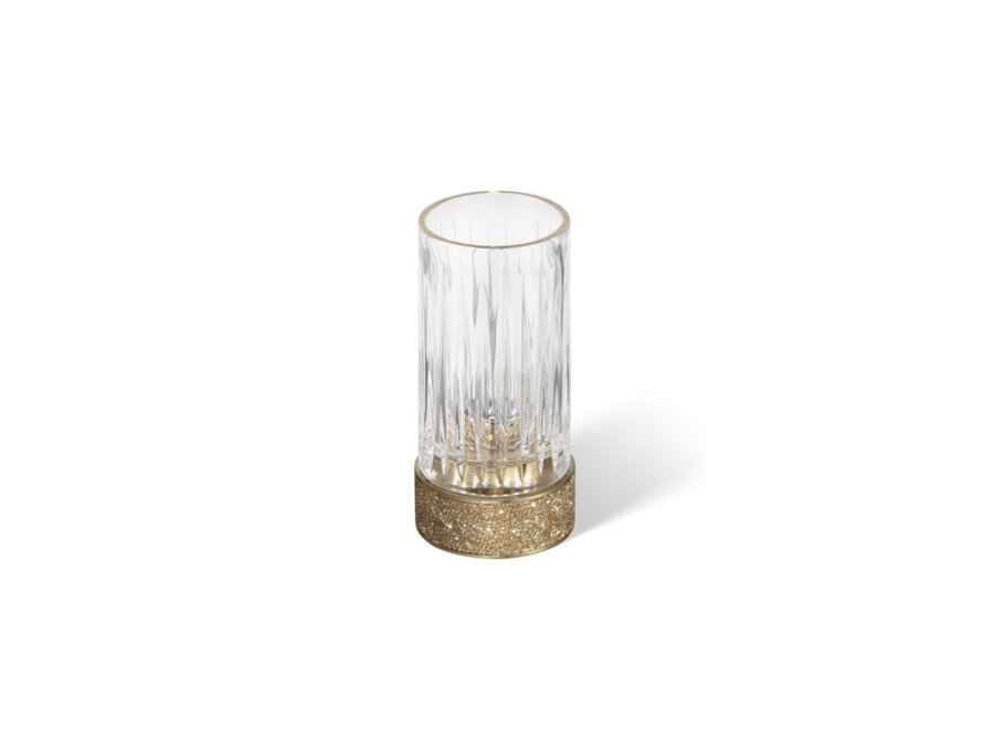Beker 'Rocks' - Gold Matt / Cut Glass