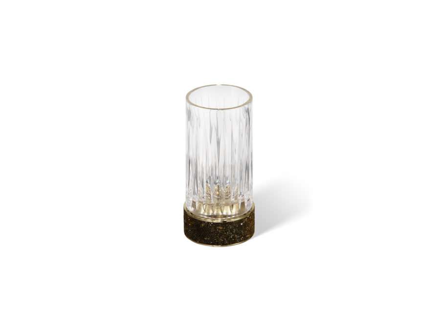 Beker 'Rocks' - Gold / Cut Glass