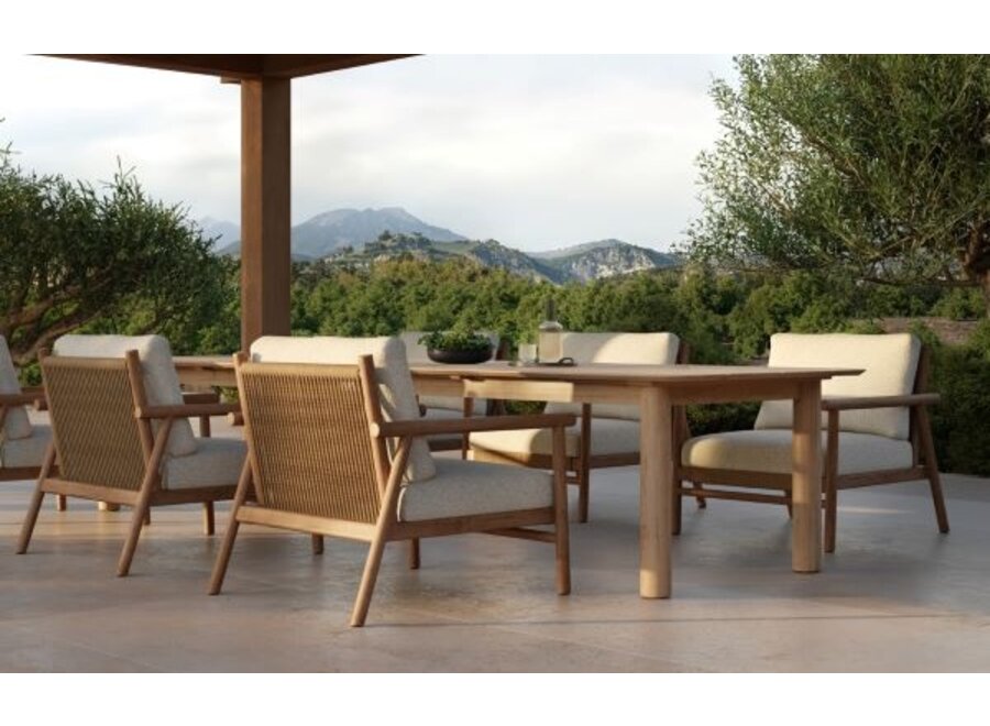 Lage eettafel 'Palma' 377cm - Teak