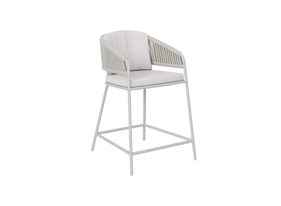 High dining stoel 'Rob' - White Taupe