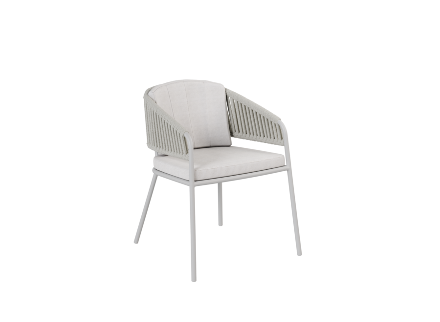 Chaise de jardin 'Rob' - Blanc Taupe
