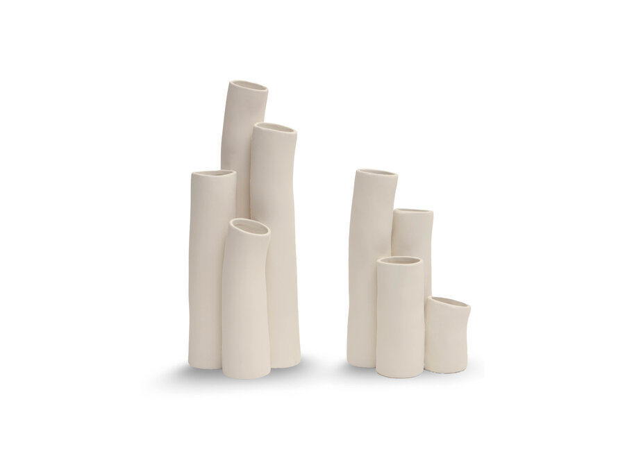 Vase 'Makya' - Grey White