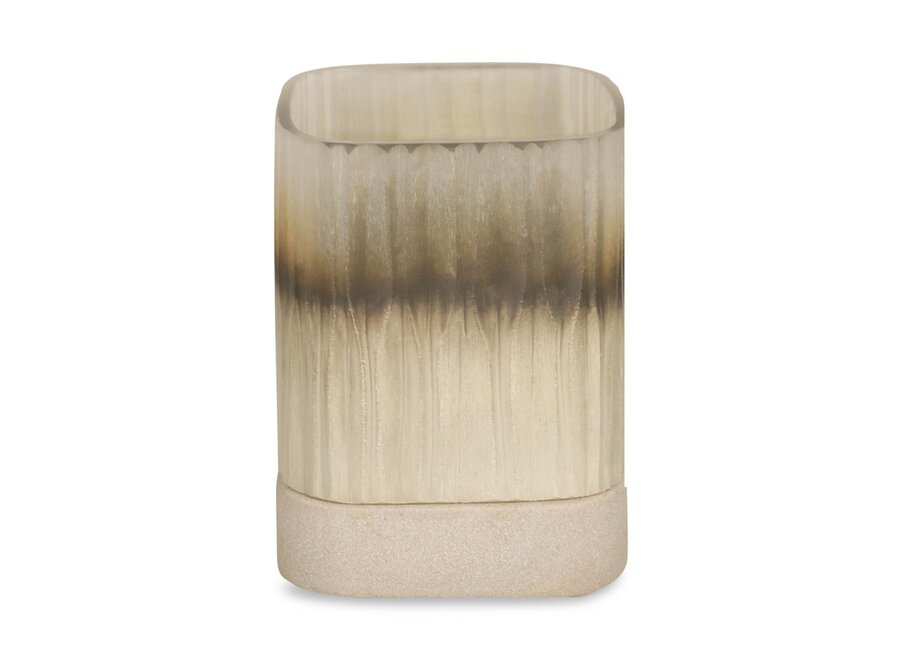 Teelicht 'Ine' - Smoke/Beige