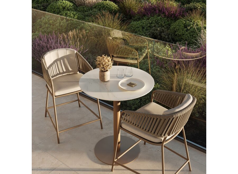 High Garden table 'Tarente' - 140 cm - Bronze