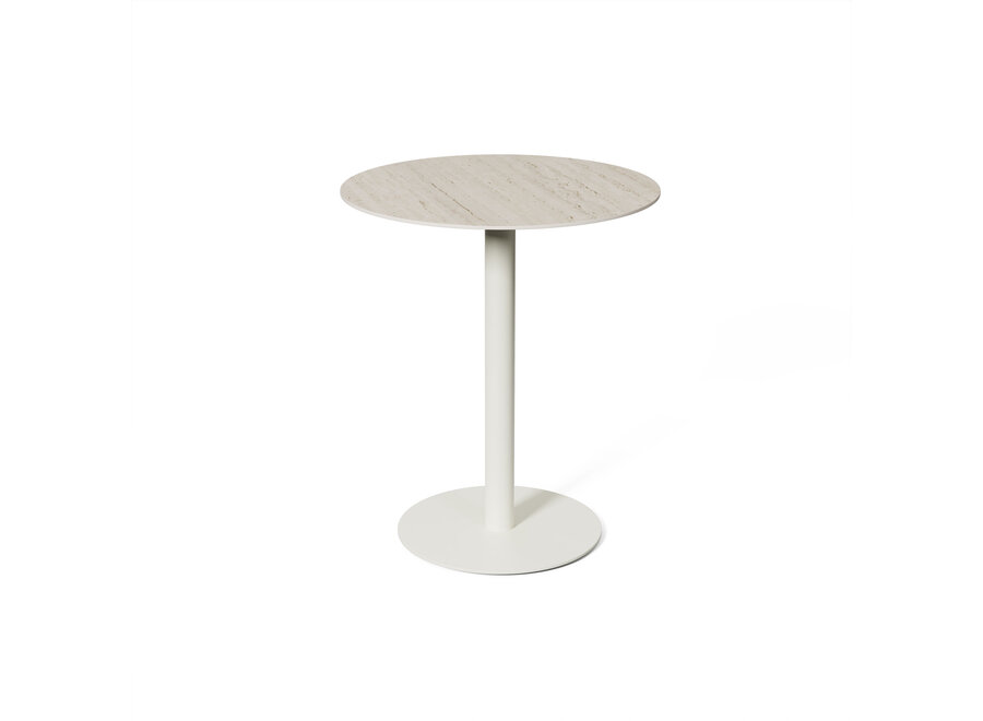 High Garden table 'Tarente' - 80 cm - Chalk