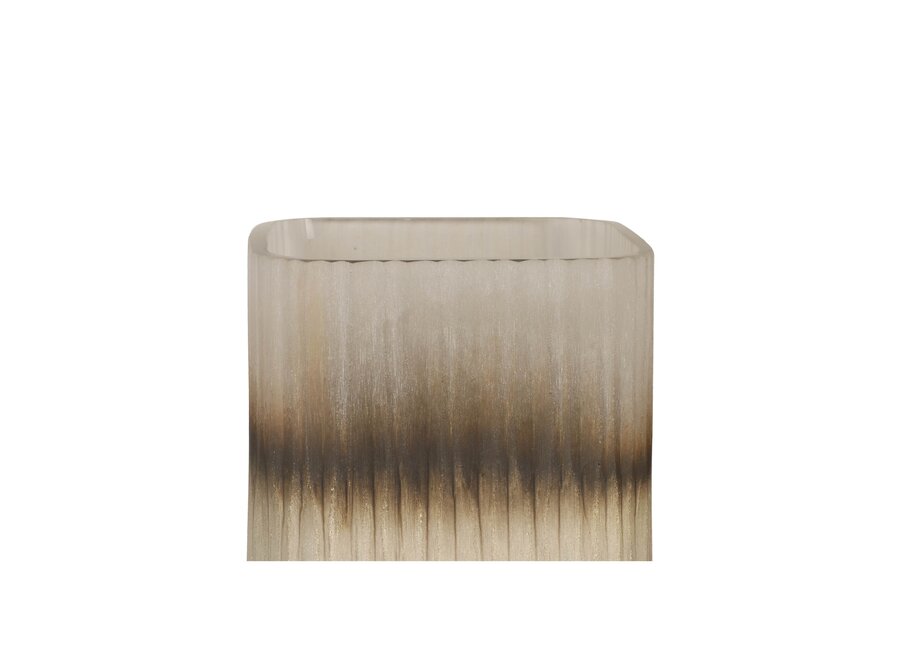 Windlicht 'Ine' - Smoke/Beige - S