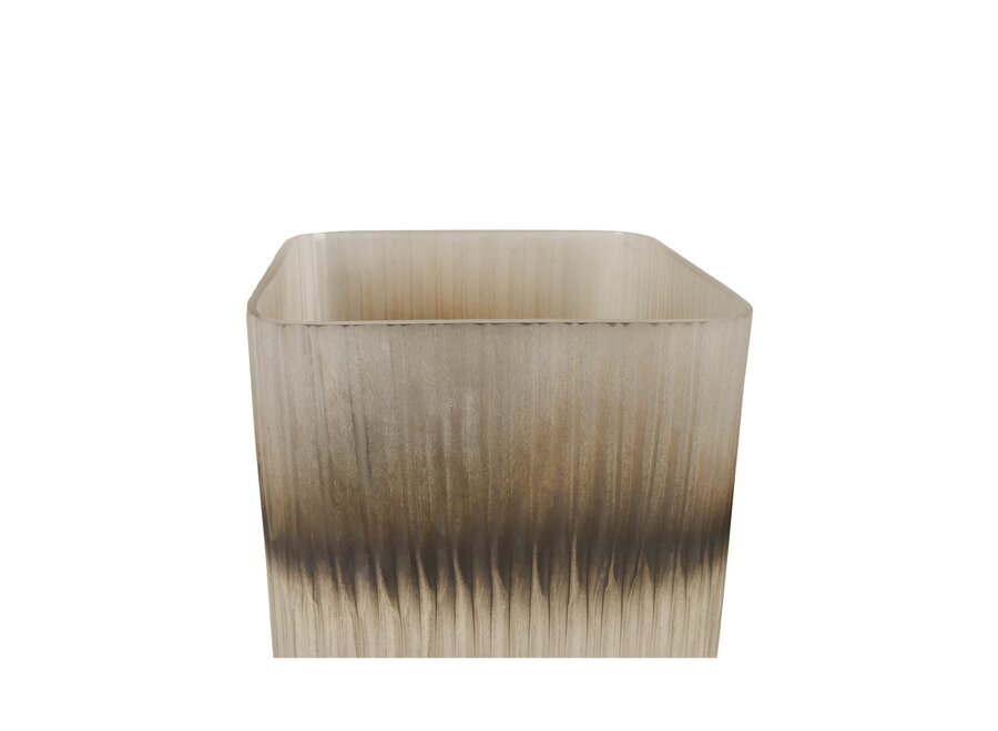 Windlicht 'Ine' - Smoke/Beige - L
