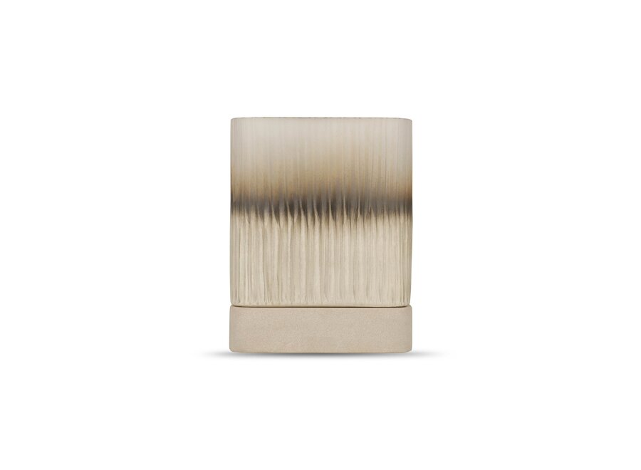 Windlicht 'Ine' - Smoke/Beige - L